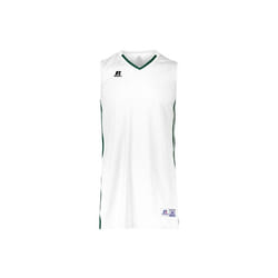 Russell 4B1VTB.WDG.L Youth Legacy Basketball Jersey, White & Dark Green - Large