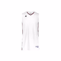 Russell 4B1VTB.WHM.L Youth Legacy Basketball Jersey, White & Maroon - Large