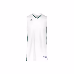 Russell 4B1VTB.WDG.M Youth Legacy Basketball Jersey, White & Dark Green - Medium