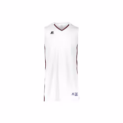 Russell 4B1VTB.WHM.M Youth Legacy Basketball Jersey, White & Maroon - Medium