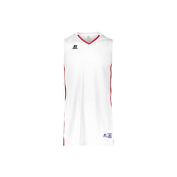 Russell 4B1VTB.WTR.M Youth Legacy Basketball Jersey, White & True Red - Medium
