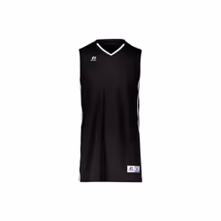 Russell 4B1VTB.BWH.S Youth Legacy Basketball Jersey, Black & White - Small