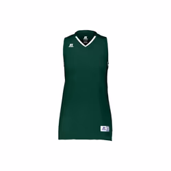 Russell 4B1VTX.DWI.XL Ladies Legacy Basketball Jersey, Dark Green & White - Extra Large