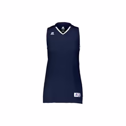 Russell 4B1VTX.NWH.XL Ladies Legacy Basketball Jersey, Navy & White - Extra Large