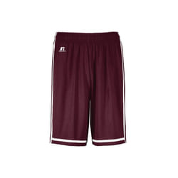 Russell 4B2VTB.MWH.M Youth Legacy Basketball Shorts, Maroon & White - Medium