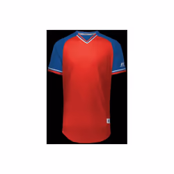 Russell R01X3B.05R.L Youth Classic V-Neck Jersey - True Red, Royal & White - Large
