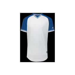 Russell R01X3B.137.L Youth Classic V-Neck Jersey, White & Royal - Large