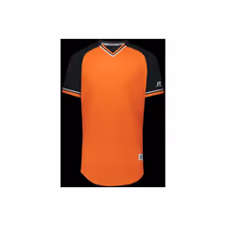 Russell R01X3B.07R.M Youth Classic V-Neck Jersey - Burnt Orange, Black & White - Medium