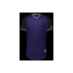 Russell R01X3B.497.M Youth Classic V-Neck Jersey - Purple, Black & White - Medium