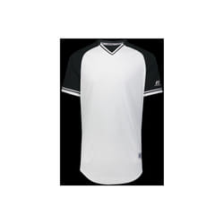 Russell R01X3B.132.S Youth Classic V-Neck Jersey, White & Black - Small