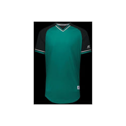 Russell R01X3B.09R.XL Youth Classic V-Neck Jersey - Aqua, Black & White - Extra Large