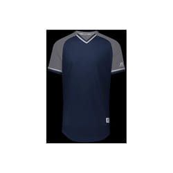 Russell R01X3M.06R.3XL Adult Classic V-Neck Jersey - Navy, Steel & White - 3XL