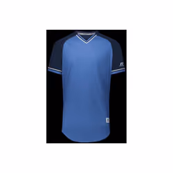 Russell R01X3M.614.3XL Adult Classic V-Neck Jersey - Columbia Blue, Navy & White - 3XL