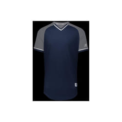 Russell R01X3M.06R.S Adult Classic V-Neck Jersey - Navy, Steel & White - Small