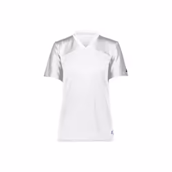 Russell R0593X.WHI.S Ladies Solid Flag Football Jersey, White - Small