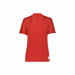 Russell R0593X.TRR.XL Ladies Solid Flag Football Jersey, True Red - Extra Large