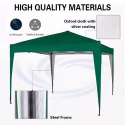 MccÂ® 3x3m Pop-up Gazebo Waterproof Outdoor Garden Marquee Canopy NS - Green