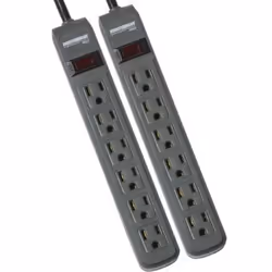 Minute Man MMS362P, 241 J, 6 AC outlet(s), 120 V, 15 A, 1800 W, Grey