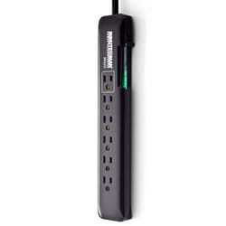 Minute Man MMS664S surge protector Black 6 AC outlet(s) 120 V 1.2 m