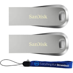 SanDisk 256GB Ultra Luxe USB 3.1 Flash Drive (Bulk 2 Pack) 150MB/s Speed 256 GB Pendrive Works with Computer, Laptop (SDCZ74-256G-G46) Bundle ..