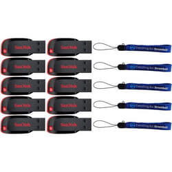 SanDisk Cruzer Blade 128GB (10 Pack Bundle) USB 2.0 Flash Drive Jump Drive Pen USB Drive (SDCZ50-128G-B35) Plus (5) Everything But Stromboli ..