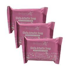 Brilliant Skin Gluta  Arbutin Soap Bar Size 70g Pack Of 3