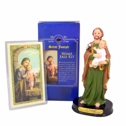 Home Seller Kit with Resin Saint Joseph Statue and Prayer Card 5 1/4 Inch