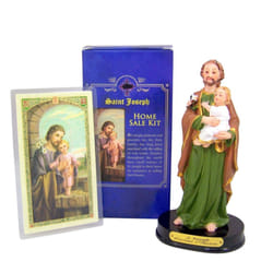 Home Seller Kit with Resin Saint Joseph Statue and Prayer Card  5 1/4 Inch