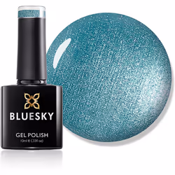 Bluesky Gel Nail Polish, Hotski To Tchotchke 80529, Aqua, Blue, Bright, Glitter, Long Lasting, Chip Resistant, 10 ml (Require ...