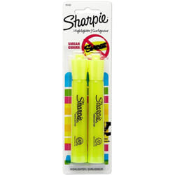 Sharpie 25162PP Accent Tank-Style Highlighter  Fluorescent Yellow  Blister of 2 Highlighters; Large Ink Supply  Versatile Chisel Tip  SmearGuard Ink T