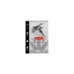 Derwent Sketch Pad A4 Portrait, Drawing & Writing, 30 Sheets, Acid-Free Paper, Wirebound Spine, Professional Quality, 2300139