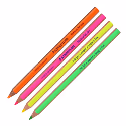 Staedtler Textsurfer Dry Highlighter Pencil 128 64 Drawing for Writing Sketching Inkjet Paper Copy fax(Pack of 4) (Color Mix- ...