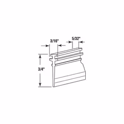 CRL Clear Shower Door Vinyl"T" Sweep and Seal - 36 in long