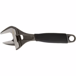 Bahco BAH9031RUS Ergo Big-Mouth Adjustable Wrench with Rubber Handle - 8 Inch - Black Phosphate Finish