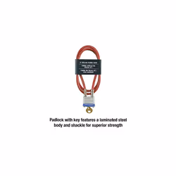 Master Lock 719D Steel Cable with Integrated Outdoor Padlock with Key  1 Pack