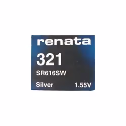 Renata 321 Mercury Free SR616SW 1.55v Silver Oxide Watch battery - Pack of 10