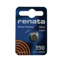 Renata 390 Silver Oxide 1.55v Watch Battery SR1130SW (Pack of 10)