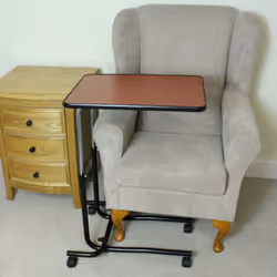 M15691 Portable Overbed/Chair Table - Tilting, Adjustable and Wheeled