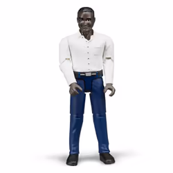 Bruder Man dark skin darkblue jeans
