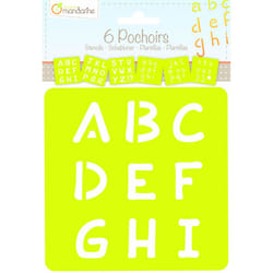 Avenue Mandarine Assorted Alphabet Stencils, Set of 6