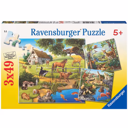 Ravensburger Forest Zoo & Pets Jigsaw Puzzle (3 x 49 Piece)
