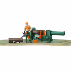 Bruder Toys bworld Logging Set with Man