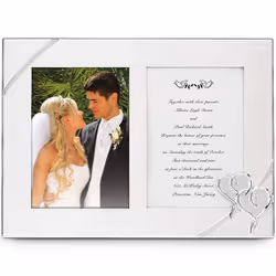 Lenox True Love Double Invitation Frame 9-Inch - 812614 Metallic