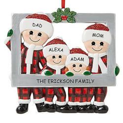 Christmas Tree Ornament 2020 Family Xmas Lockdown - Family of 4