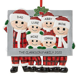 Christmas Tree Ornament 2020 Family Xmas Lockdown - Family of 6