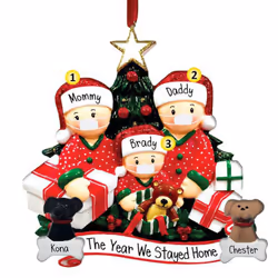 Christmas Tree Ornament 2020 Family Xmas Lockdown - Member of 3