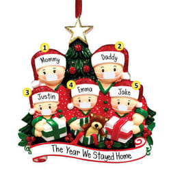 Christmas Tree Ornament 2020 Family Xmas Lockdown - Member of 5