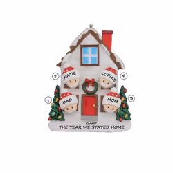 Christmas Tree Ornament 2020 Family Xmas Lockdown - Family 4