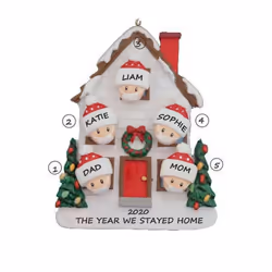 Christmas Tree Ornament 2020 Family Xmas Lockdown - Family 5