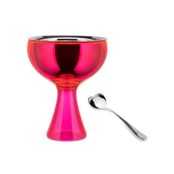 A di Alessi Big Love Bowl and Spoon  Pink